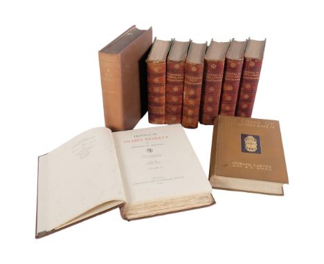 R Harry Johnston, 6 half leather-bound Pioneer's books, C M Doughty, "Arabia Deserta", and Howard Carter, The Tomb of Tutankh