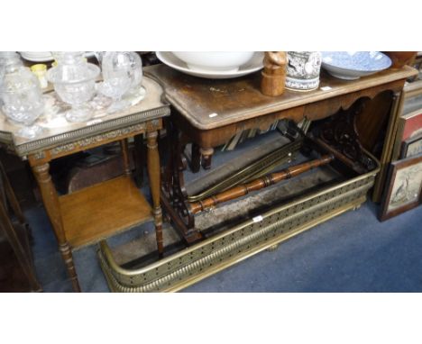 A VICTORIAN WALNUT AND MARQUETRY INLAID OCCASIONAL TABLE (examine) and a 19th century Continental occasional table, with inse