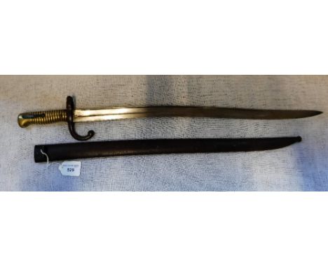 A VICTORIAN CHASSEPOT BAYONET WITH SCABBARD