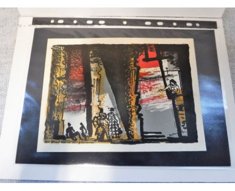 JOHN PIPER; 'THE STREET SCENE IN GLORIANA' lithograph
