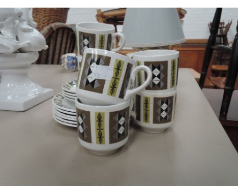 A part tea service Washington pottery 'Oakwood'