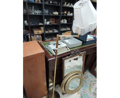 A modern brassed room lamp