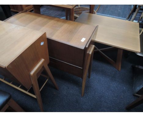 A 1960s style Ercol style drinks cabinet and coffee table