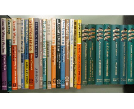 SHELL GUIDES [18], TWO OTHERS, COUNTY BOOKS [7], THREE OTHERS AND 40 ORDNANCE SURVEY MAPS [A LOT]