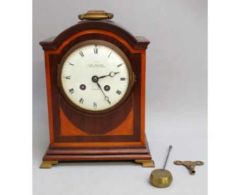 MAHOGANY CASED MANTEL CLOCK BY JOHN WALKER, 127 FENCHURCH STREET WITH EIGHT DAY FRENCH MOVEMENT BY CHARLES VINCENT, PARIS, CI
