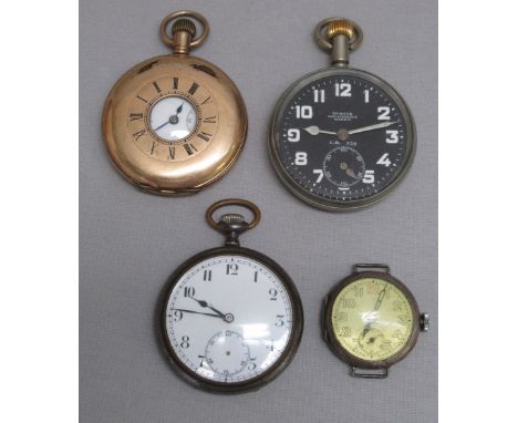 ZENITH MILITARY POCKET WATCH WITH A BLACK DIAL INSCRIBED "30 HOUR NON-LUMINOUS MARK V CB 932" AND SECONDS DIAL ENCLOSING A TO