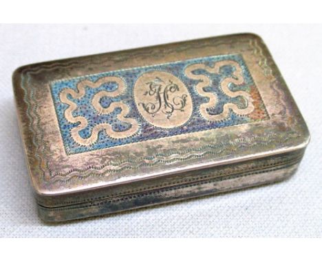 GEORGIAN SILVER SNUFF BOX OF RECTANGULAR FORM BY JOSEPH WILLMORE, BIRMINGHAM 1806, 4.5cm x 2.5cm (18.4g)