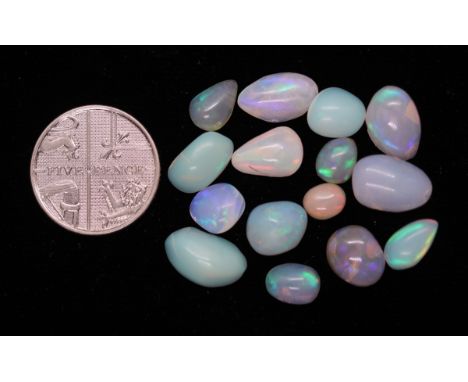 15 x 16ct semi polished Ethiopian opal - high colour 