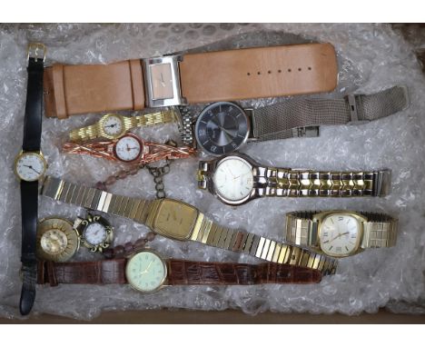 Collection of 12 watches to include a vintage Oris and Rotary Swiss made mechanical watches 