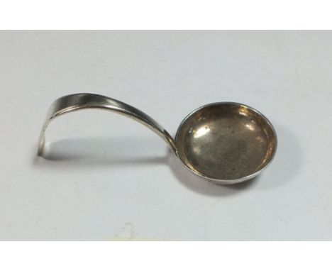A silver caddy spoon with circular bowl, London 1833 by Charles Boyton 