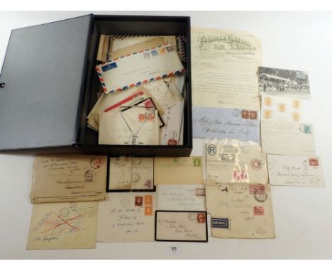 Box file of c.100 covers, entires &amp; PCs of GB, Br Empire/C'wealth &amp; ROW, QV-QEII. Mostly good, clean examples with po