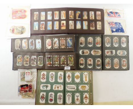 Cigarette cards - Albums (5) containing sets/part sets, odds etc. including Wills Allied Army Leaders (set) dogs, butterflies