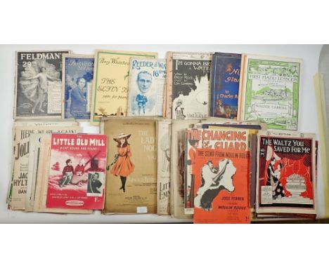 A box of vintage sheet music 