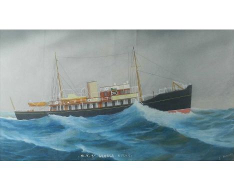 Lucas Papaluca, M Y St George R T Y C, signed lower right, inscribed with title, watercolour and gouache, 34 x 58cm, together