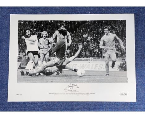 Ricky Villa Tottenham signed 16 x 23 black and white limited edition photo. Photo shows 1981 F.A. Cup Final  Replay. Ricky sl