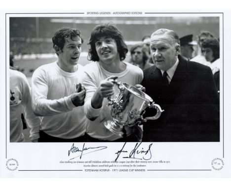 Alan Mullery and Joe Kinnear Tottenham 12x16 Signed black and white, Autographed Editions, Limited Edition photo. Photo shows