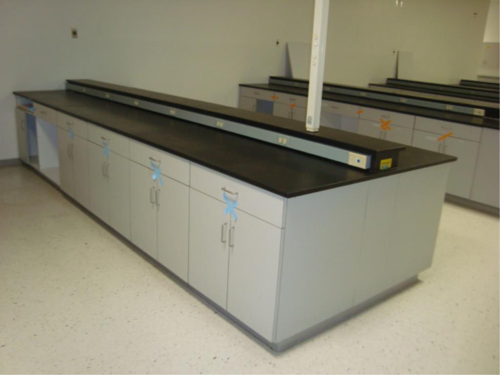 (Lot of 5) Corrosion Resistant Lab Benches, Each Station Bench is 15