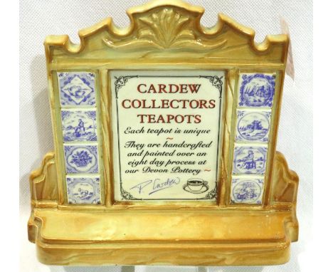 Cardew Collectors Teapots ceramic stand, H: 18 cm. No cracks, chips or visible restoration. P&amp;P Group 2 (£18+VAT for the 