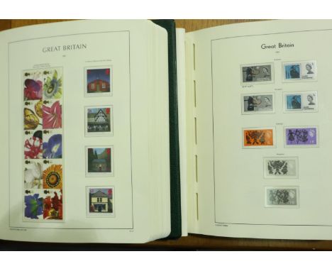 Two Lighthouse GB stamp albums first 1952-1996, 98% complete. Mint, never hinged second 1997-2010 holding Mint never hinged u