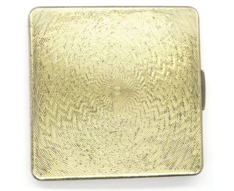 Hallmarked silver compact mirror, London assay, gross 140g. P&amp;P Group 0 (£5+VAT for the first lot and £1+VAT for subseque