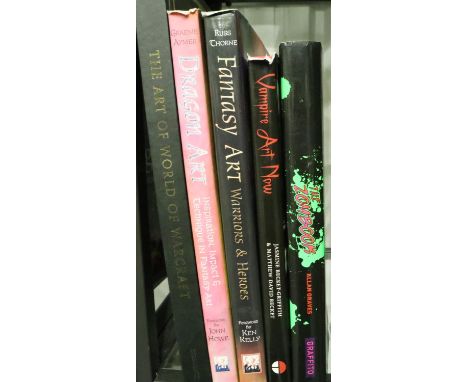 Shelf of mythology art books. P&amp;P Group 2 (£18+VAT for the first lot and £3+VAT for subsequent lots) 