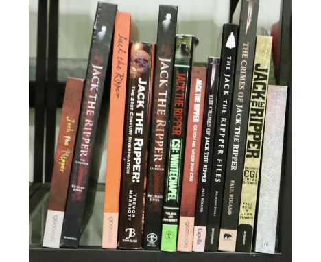 Shelf of Jack The Ripper books. Not available for in-house P&amp;P 