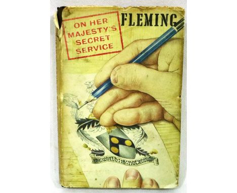 Ian Fleming 1963 first edition, On Her Majestys Secret Service, published by Jonathan Cape. Not signed by author, Front cloth