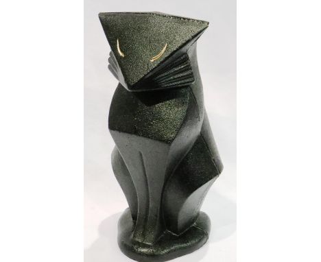 Art deco style cast iron doorstep, H: 26 cm. P&amp;P Group 3 (£25+VAT for the first lot and £5+VAT for subsequent lots) 