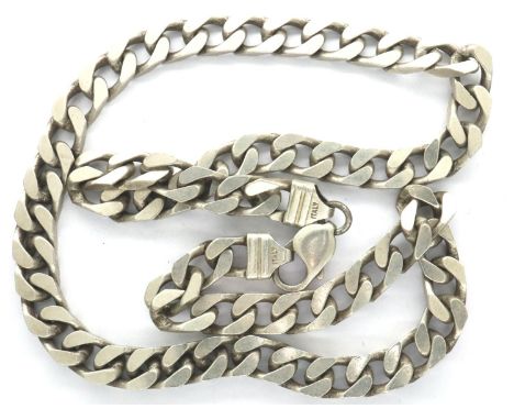 Hallmarked silver neck chain, L: 50 cm, 64g. P&amp;P Group 1 (£14+VAT for the first lot and £1+VAT for subsequent lots) 