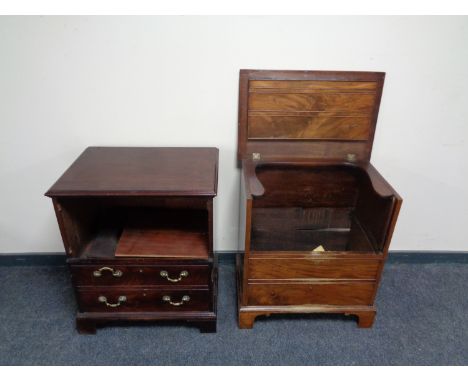 Two mahogany commode chests 