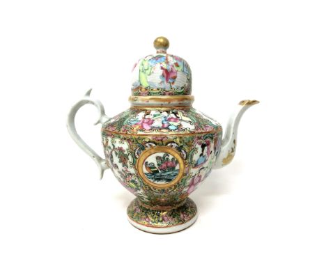 A nineteenth century Chinese Famille rose teapot, height 22cm CONDITION REPORT: Appears to be in good condition. See images. 
