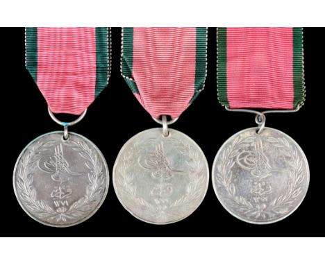 Turkey: three Crimea Medals privately named to British Recipients, all engraved in serif capitals: British type (JAS HUIMPHRY