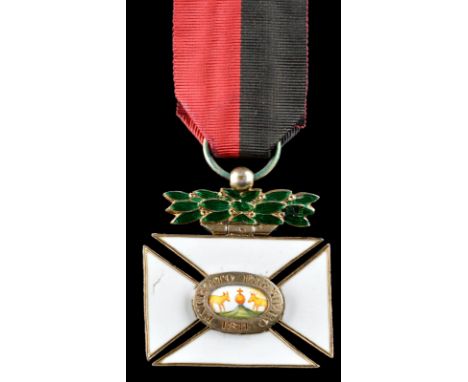 Spain: Cross for the First Army, Campaigns of 1811, white enamelled cross formy, 37 mm, central oval depicting an orb and cro