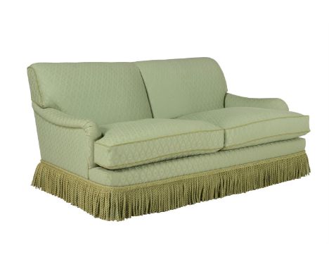 A green upholstered sofa in late 19th century taste by Kingcome sofas, late 20th century, 83cm high, 175cm wide, 100cm deep t