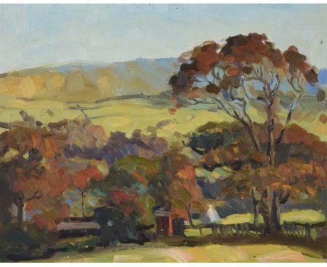 British School (20th century)A pair of landscapes Oil on board Each 32 x 40cm (12½ x 15½ in.) (2)Provenance: The property of 