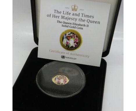 2017 9ct gold gold crown, Heirloom Coin Collections, limited edition of 4999, boxed with CoA. UK P&amp;P Group 1 (£16+VAT for