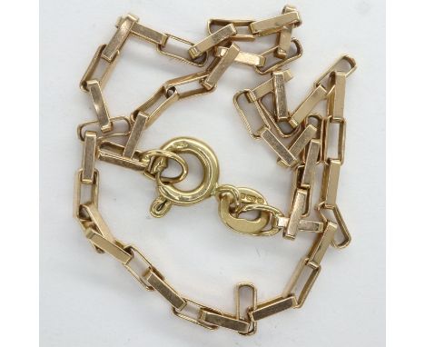 9ct gold bracelet, L: 18 cm, 1.9g. UK P&amp;P Group 0 (£6+VAT for the first lot and £1+VAT for subsequent lots) 