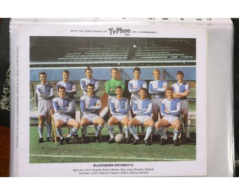 Album containing 58 Typhoo premium football teams and players photographs. UK P&amp;P Group 1 (£16+VAT for the first lot and 