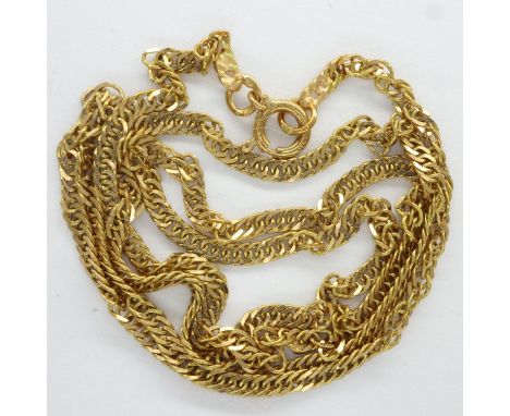 18ct gold neck chain, L: 40 cm, 3.4g. UK P&amp;P Group 0 (£6+VAT for the first lot and £1+VAT for subsequent lots) 