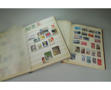 Nine albums and stock books of world stamps, together with cards and first day covers 