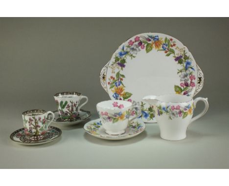 A Coalport Indian Tree pattern part coffee service, comprising five coffee cans, six saucers and six sideplates, three Coalpo