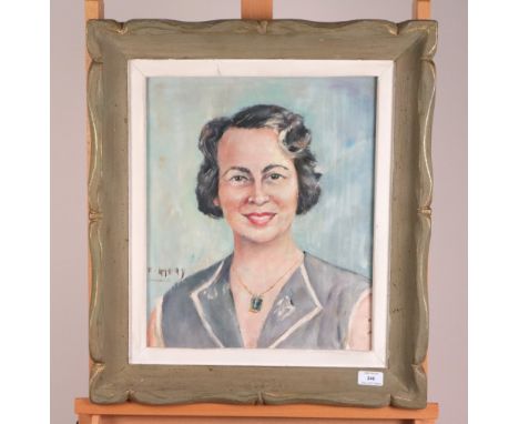 E Mery (20th century), portrait of a lady, oil on panel, 41 x 35cm