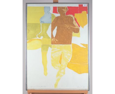 British school, 20th century, Runners in Sunlit, indistinctly signed and inscribed with title, dated 1969, numbered 1/30, scr