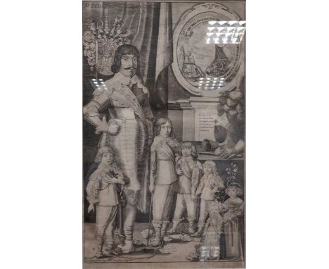 Durr (c.1640-c1680) after Christian Richter (1569-1632)A portrait of a family group32 x 19cm