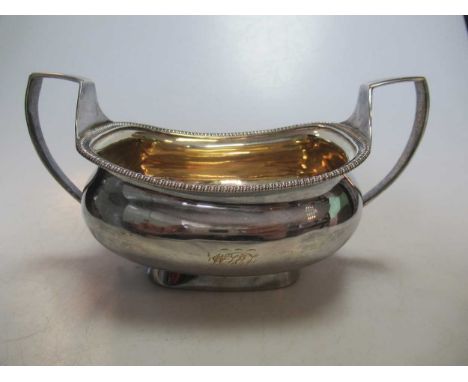 A silver two handled sugar bowl by R &amp; S Hennell, 10ozt