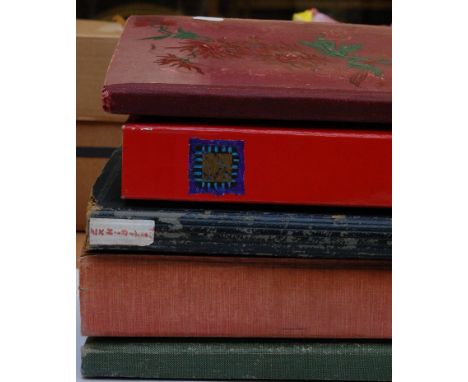 A box containing of five albums of vintage postcards including sea side and coastal views
