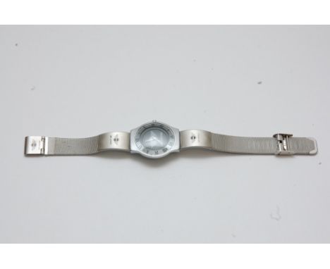 A Mini Cooper vintage watch with silvered bracelet