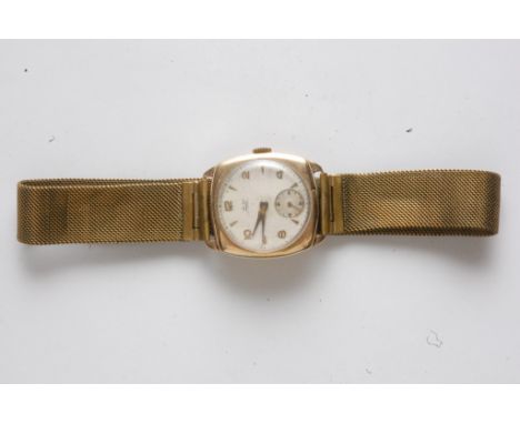 A gents vintage 9ct gold cased wristwatch