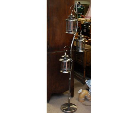 A floor standing modern lantern stand