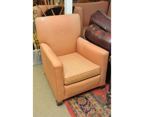 A small two seater knoll sofa with two conforming arm chairs